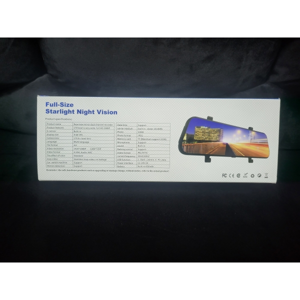 Огледало за автомобил с 2 камери + видеорегистратор