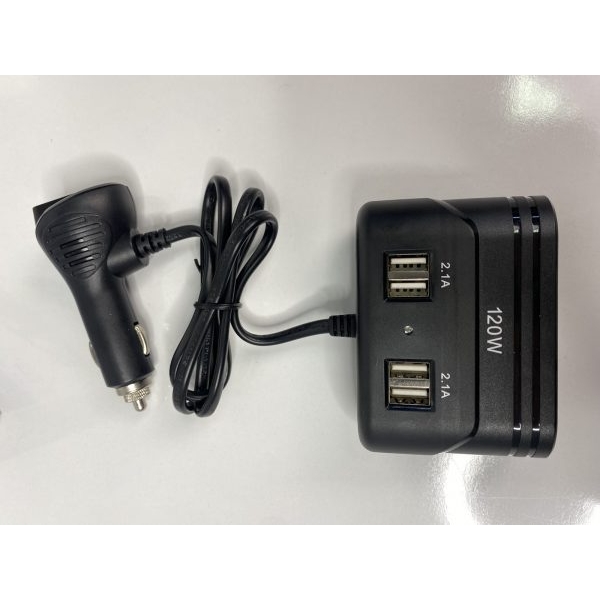 Разклонител за запалка + 4 USB порта 
