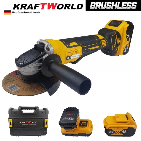 Акумулаторен ъглошлайф + 2 батерии 