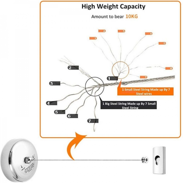 Автоматичен простор с метално въже 