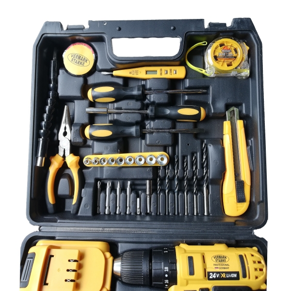 Немски акумулаторен винтоверт Vermark Strake 24V с 2 батерии