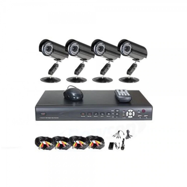 Комплект 4 камери + DVR, CCTV