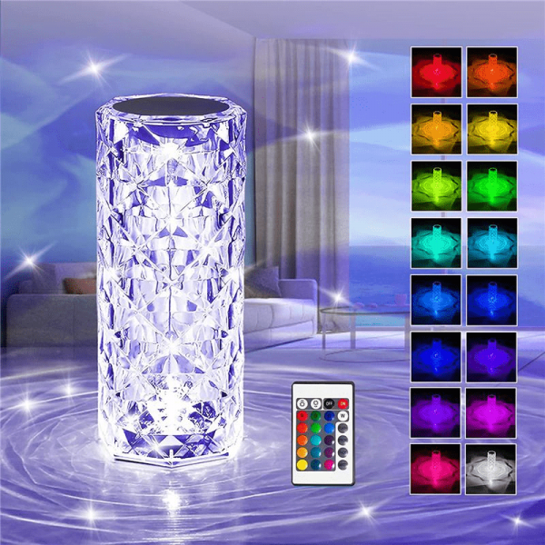 LED кристална настолна лампа