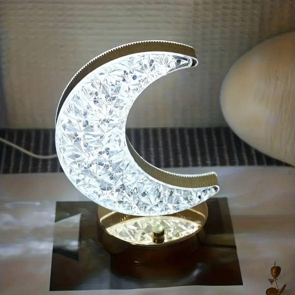 Нощна LED лампа луна