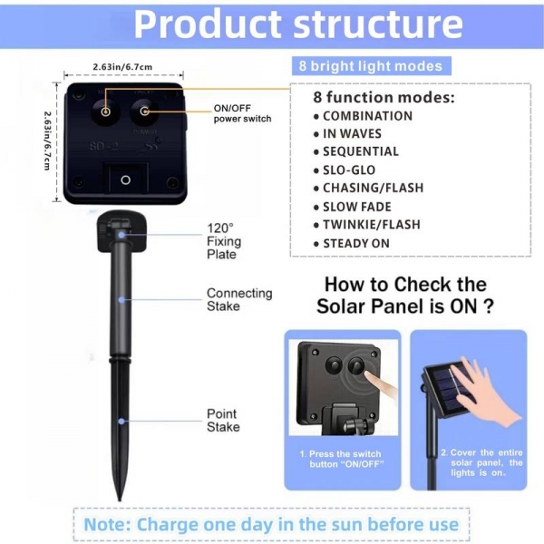 Соларни LED Лампички - Цветенца 100 бр. 12 метра!