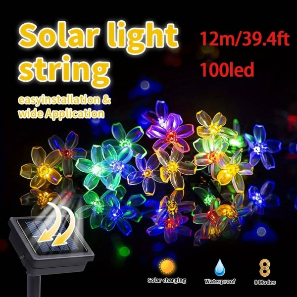 Соларни LED Лампички - Цветенца 100 бр. 12 метра!