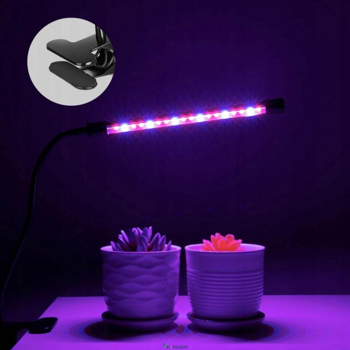 UV лампа за отглеждане на растения с 3 гъвкави рамена – 40W | Vsi4ko.com