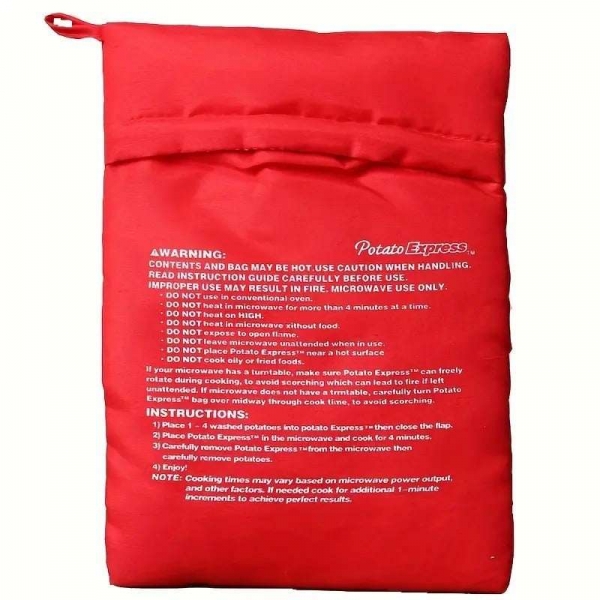 Торбичка за приготвяне на картофи в микровълнова печка