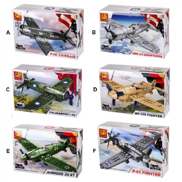 Комплект 6 конструктора със самолети