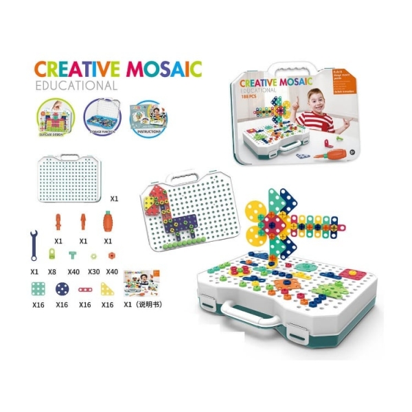 Мозайка с инструменти в куфар 188части