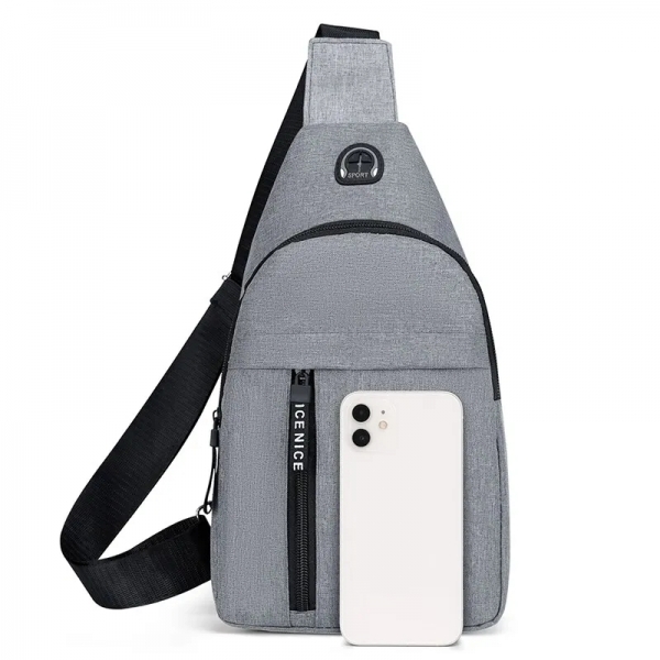 Компактна раничка - сива