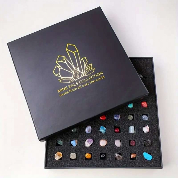 Комплект от 43 минерали и полускъпоценни камъни