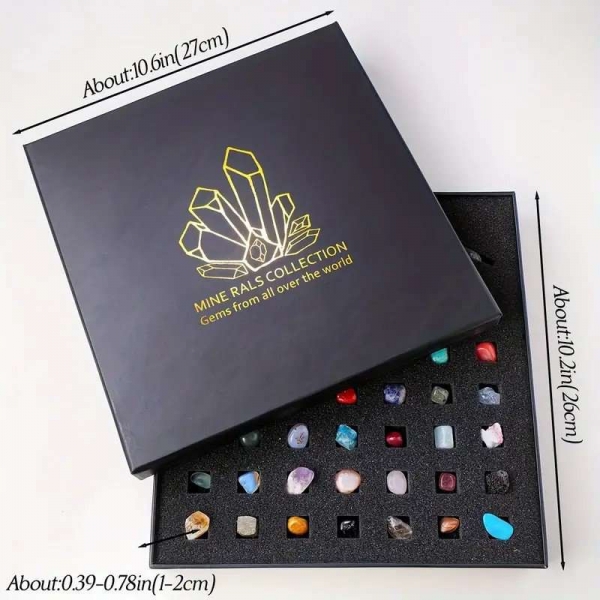 Комплект от 43 минерали и полускъпоценни камъни