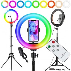 Ринг лампа със статив RGB 26 см. Ринг лампа със статив RGB 26 см.