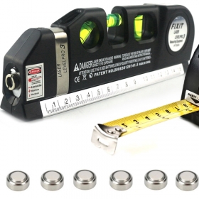 Лазерен нивелир с вградена ролетка 