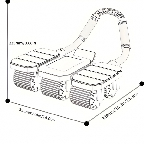Ролер за корем с постелка 