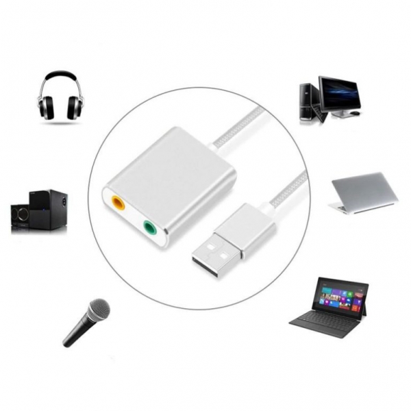 Външна USB звукова карта YQ-6 