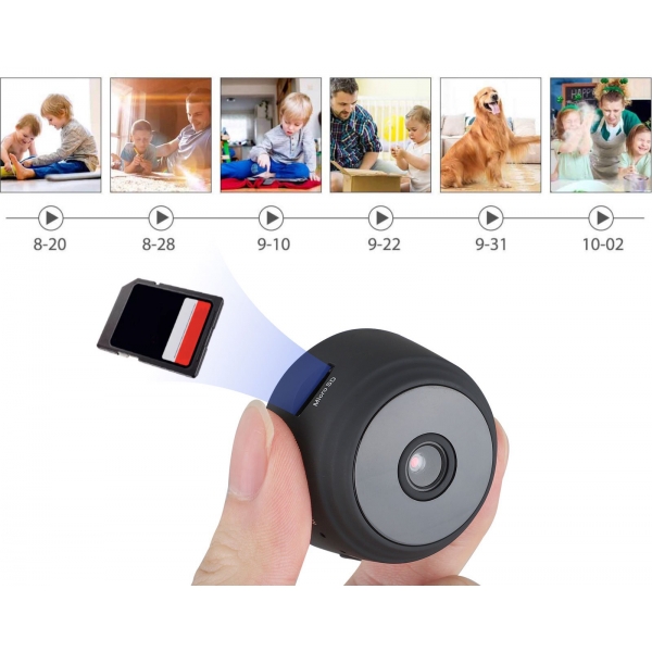 Wi-Fi Мини камера, с магнитна основа и вградена батерия 