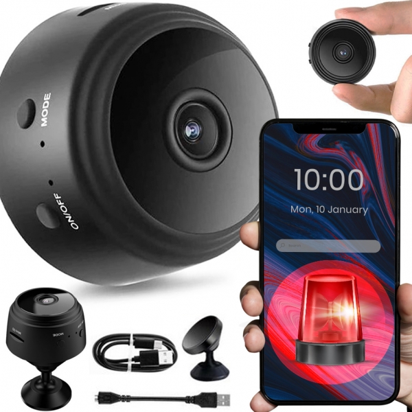 Wi-Fi Мини камера, с магнитна основа и вградена батерия 