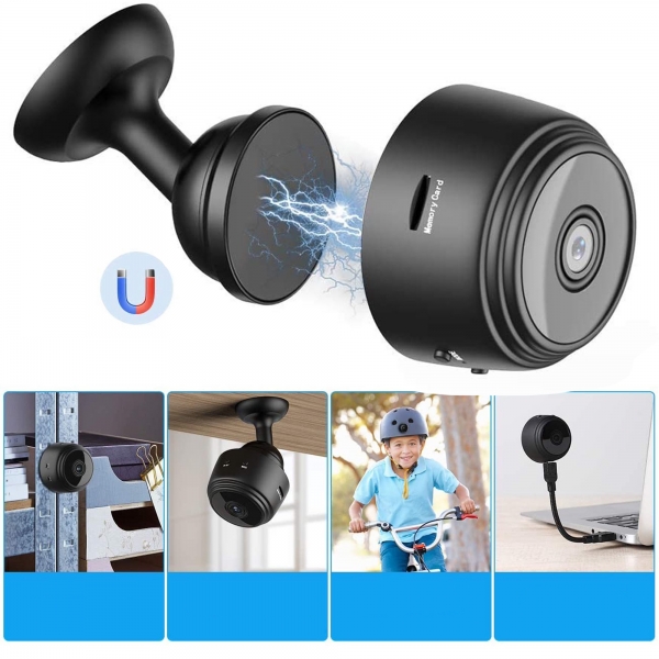 Wi-Fi Мини камера, с магнитна основа и вградена батерия 