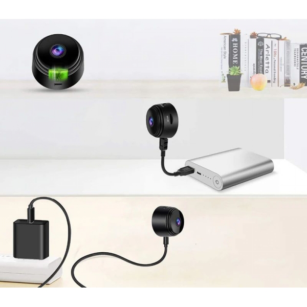 Wi-Fi Мини камера, с магнитна основа и вградена батерия 