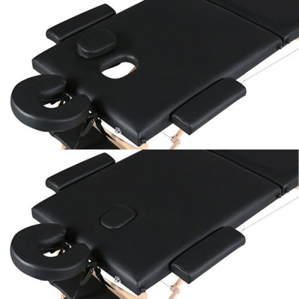 Двусекционна масажна кушетка ”Standard 2″ – черен цвят