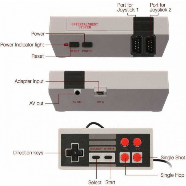 Ретро конзола Nintendo с 620 вградени игри