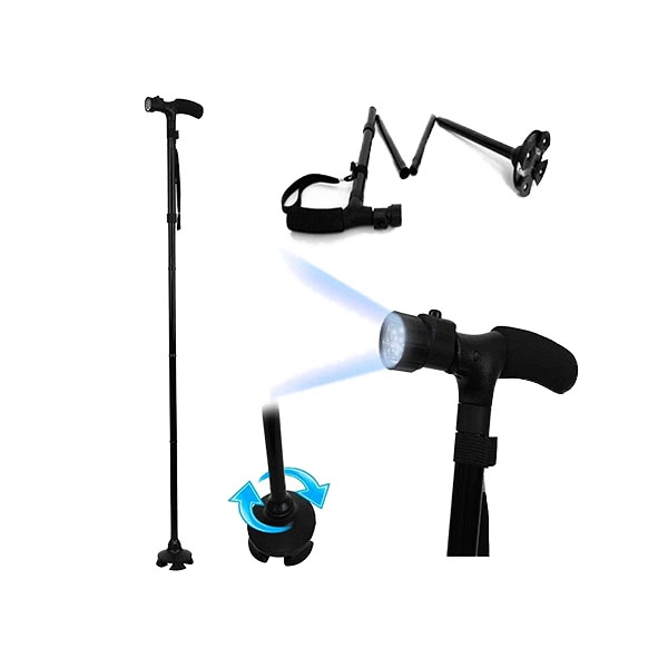 Сгъваем бастун с прожектор 