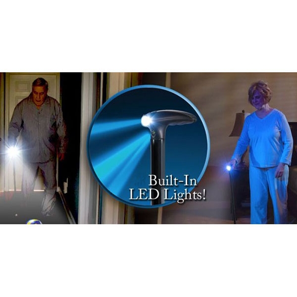 Сгъваем бастун с прожектор 