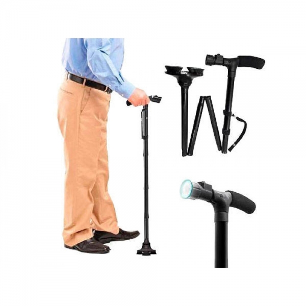 Сгъваем бастун с прожектор 