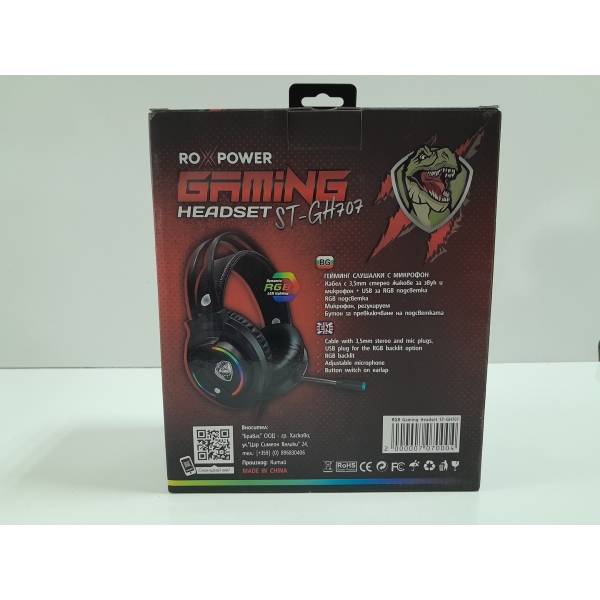 Гейминг слушалки с микрофон Roxpower T-Rox STGH707, RGB
