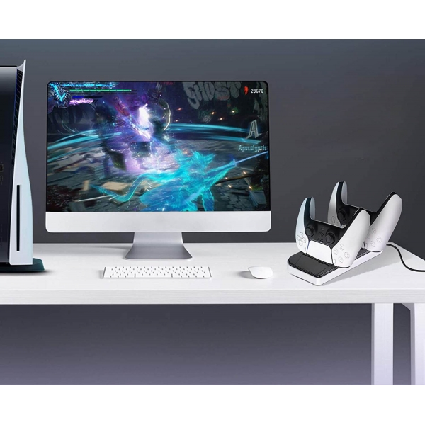 Стойка и зарядно за PS5 джойстици