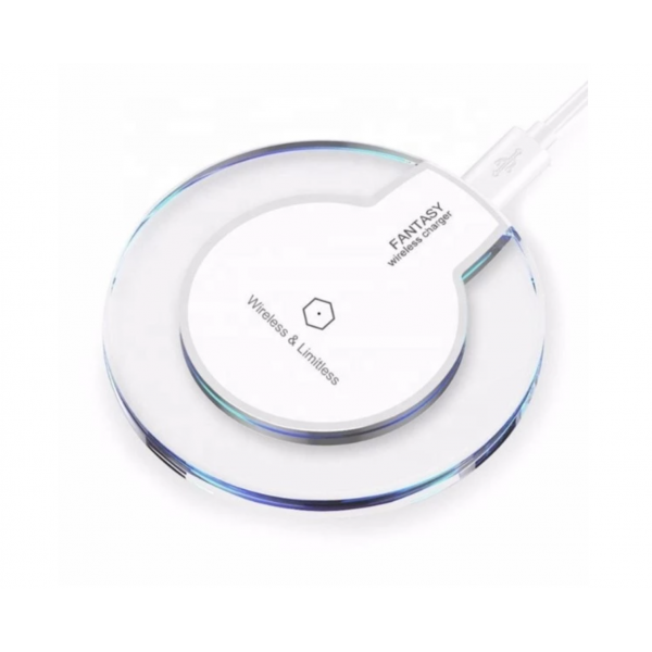 Подложка за безжично и бързо зареждане с Qi съвместими устройства - Бял цвят