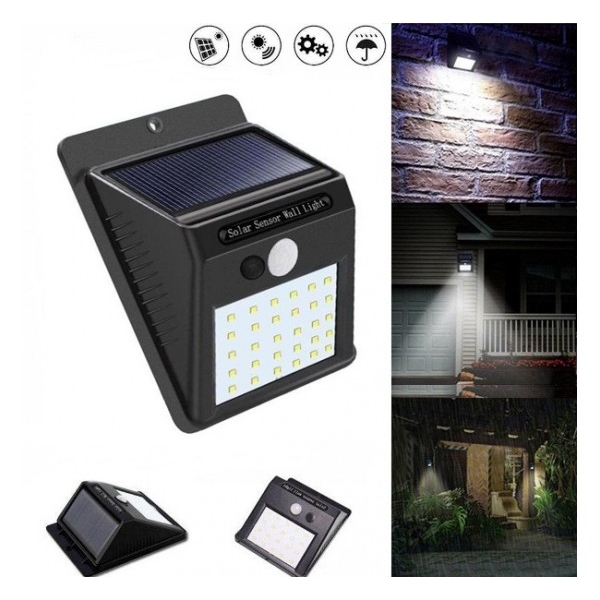 Соларна LED лампа с вграден датчик за движение