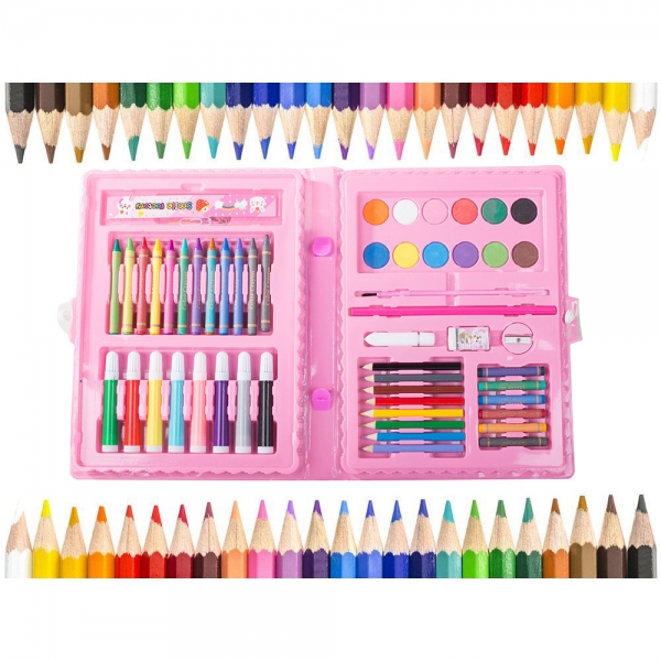 Детски комплект за рисуване в куфар 68 части 