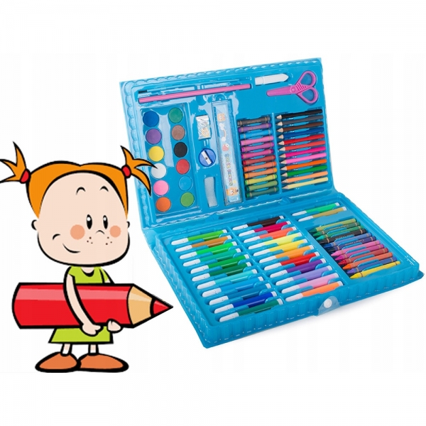 Детски комплект за рисуване в куфар 86 части!