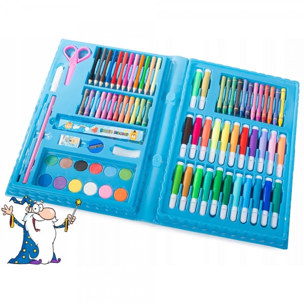 Детски комплект за рисуване в куфар 86 части!