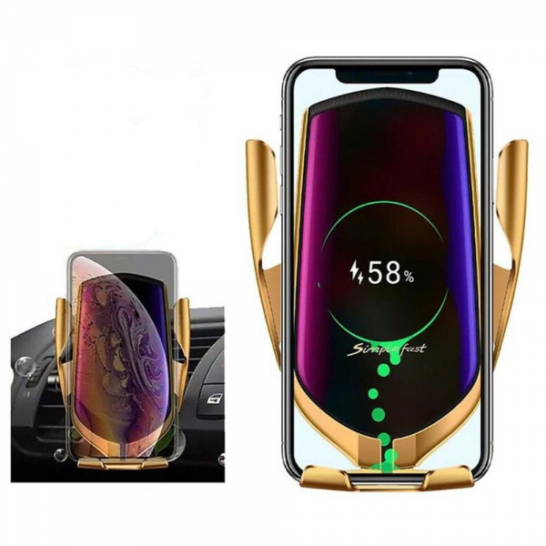 Поставка за телефон за автомобил с безжично зареждане Delux  
