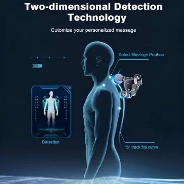 Масажен стол ZENET ZET-1288 сив цвят с функция за безтегловност и загряване