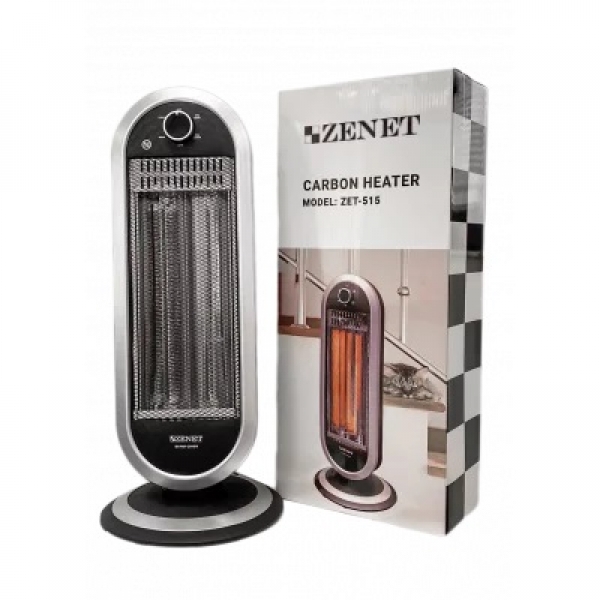 Инфрачервен нагревател Zenet ZET-515, отопляем радиатор 2 режима, черен