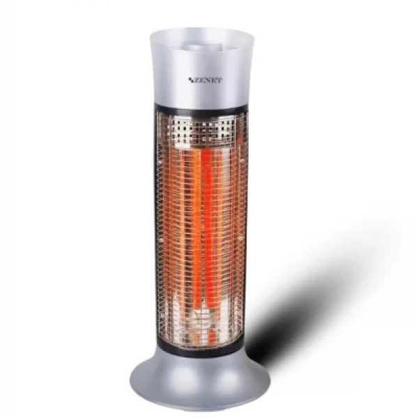 Инфрачервен нагревател ZENET ZET-516, сребрист, 1000W, 2 режима, 180° въртене, отопление до 20 m²
